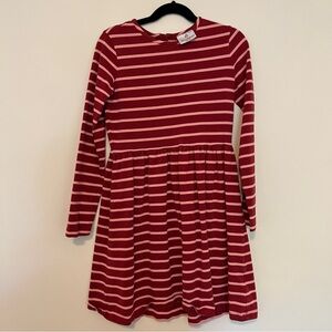 Hanna Andersson striped long sleeve dress, size 140